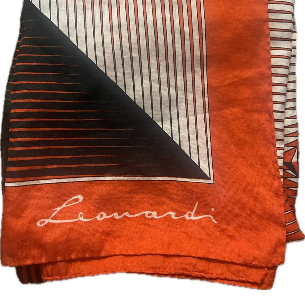 Leonardi Silk Scarf Orange